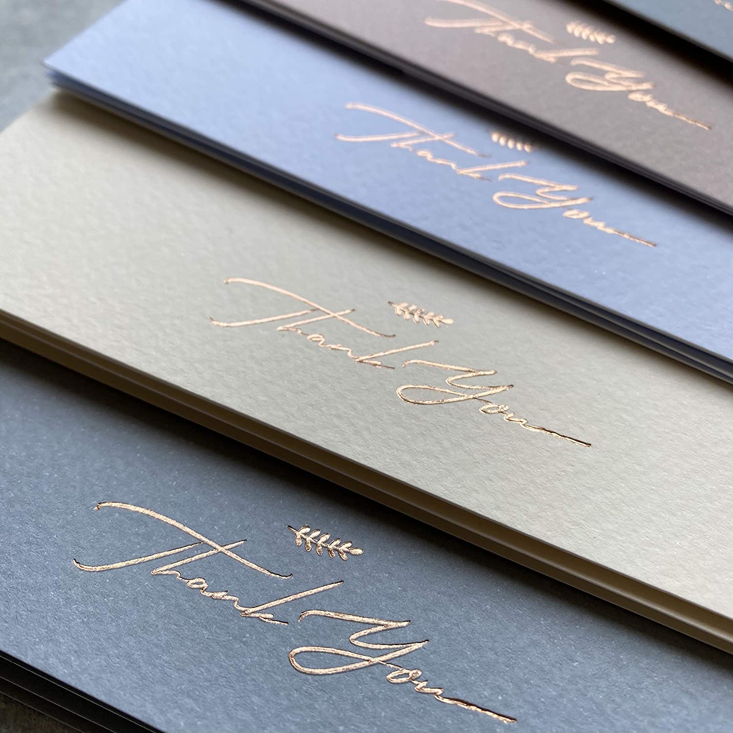 230816082840337_1 (36 Pack) Thank You Cards With Envelopes & Stickers - Elegant Dusty Blue Emboss Gold Foil Pressed - Blank Notes Wedding, Bridal, Baby Shower, Business and Formal All Occasion Cards (Dusty Blue) - Image 1